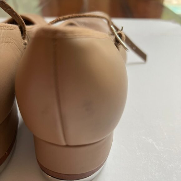 Bloch Ladies Tap- On Tan Leather MaryJane Tap soes size 71/2 - Picture 6 of 12